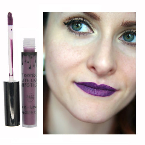 1 Pcs New Fashion matte Lipgloss make-up cosmetics Waterproof Matte Velvet Liquid Lipstick makeup Lip Gloss Maquiagem Foonbe