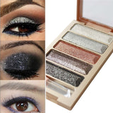 Hot Fashion Novelty New 5 Color Glitter Eyeshadow Makeup Eye Shadow Palette Water-Resistant Brighten 2018 Anne