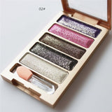 Hot Fashion Novelty New 5 Color Glitter Eyeshadow Makeup Eye Shadow Palette Water-Resistant Brighten 2018 Anne