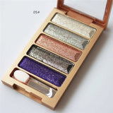 Hot Fashion Novelty New 5 Color Glitter Eyeshadow Makeup Eye Shadow Palette Water-Resistant Brighten 2018 Anne