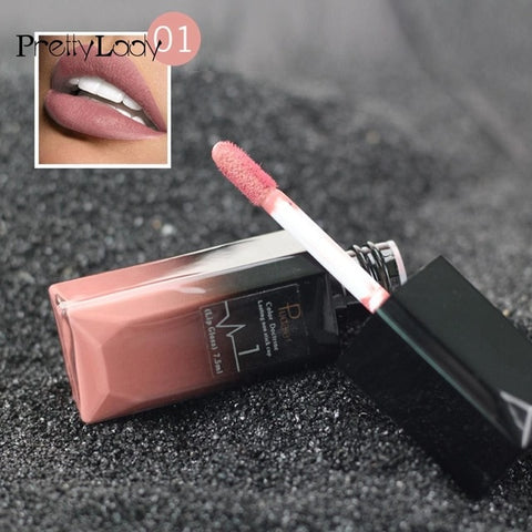 Nude Sexy Lipstick Metallic Lip Gloss Longlasting Pigment Matte Liquid Lipstick Women Fashion Makeup Cosmetic Valentine's GIFT 1