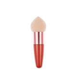 Fashion Women Makeup Puff With Handle Latex Dry Wet Dual-purpose Face Sponge Foundation Blender For Lady Cosmetic Makeup Tool