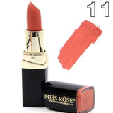 Fashion Matte Lipstick Lot Cosmetic Waterproof Long Lasting Pigment Velvet Miss Rose Brand Sexy Lip Matte Nude Lipstick Kits