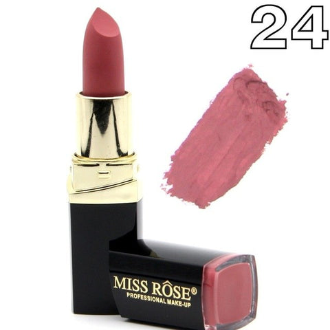 Fashion Matte Lipstick Lot Cosmetic Waterproof Long Lasting Pigment Velvet Miss Rose Brand Sexy Lip Matte Nude Lipstick Kits