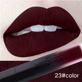 Women Fashion Sexy Long Lasting Liquid Matte Lipstick Lip Tattoo Makeup Pigment Nude Lip Tint Cosmentic Matte Velvet Lipgloss