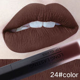 Women Fashion Sexy Long Lasting Liquid Matte Lipstick Lip Tattoo Makeup Pigment Nude Lip Tint Cosmentic Matte Velvet Lipgloss