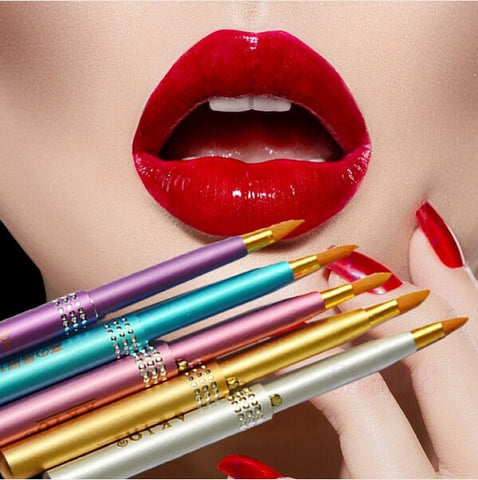 1 PC Women MakeUp Portable Retractable New Fashion Cosmetic Color Random Lip Brush Lipstick Gloss Beauty Women & Girls Brush
