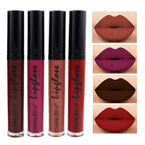 8 Colors Sexy Fashion Liquid Lipstick 24 Hours Long Lasting Makeup Matte Lip Gloss Red Purple Velvet Pigment Lip Gloss Beauty