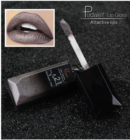 PUDAIER Waterproof Nude Matte Velvet Glossy Lip Gloss Lipstick Lip Balm Sexy Red Lip Tint 21 Colors Women Fashion Makeup Gift