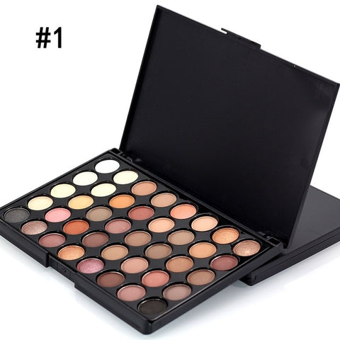 Popfeel 40 colors eye shadow Fashion eyeshadow palette Matte Glitter eye shadow MakeUp Nude MakeUp set Shine Nude Make Up Kit