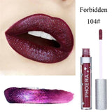 New Sexy Makeup Lip Gloss PHOERA 1PC Matte Glitter Liquid Lipstick Waterproof Lip Gloss Fashion Matte Lipstick Liquid Cosmetic 5