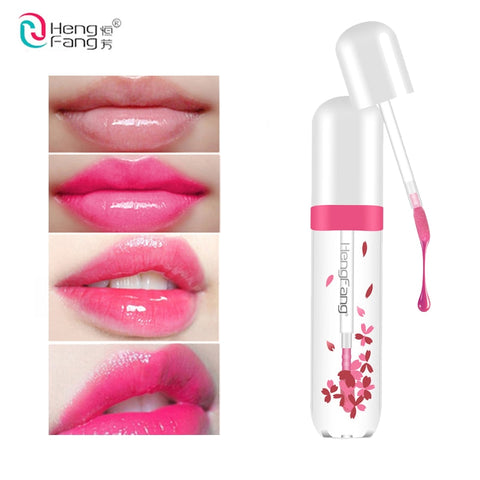 Fashion Lips Make Up Waterproof Long Lasting Lip Gloss Tint Change Color Baby Lips Transparent Flower Jelly Lipstick Makeup Kit