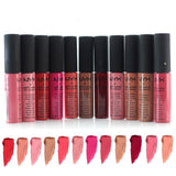 New 2018 Fashion Matte Lipstick Soft Matte Lip Cream Makeup Lipstick Lip gloss Brown Nude Chocolate Color  Liquid Lipstick