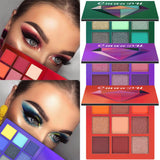 New Cosmetic Fashion Matte Eye shadow Cream Makeup Party Palette Shimmer Set 9 Colors Eyeshadow 2018