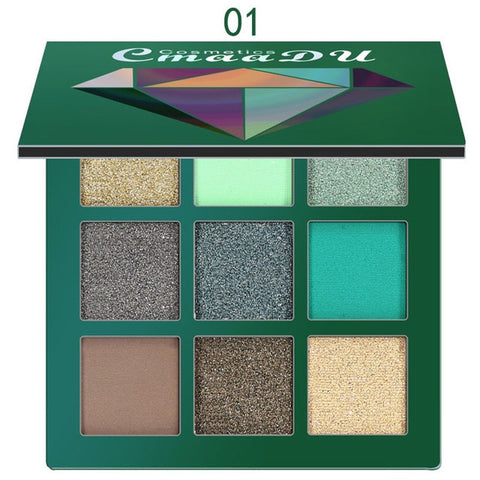 New Cosmetic Fashion Matte Eye shadow Cream Makeup Party Palette Shimmer Set 9 Colors Eyeshadow 2018