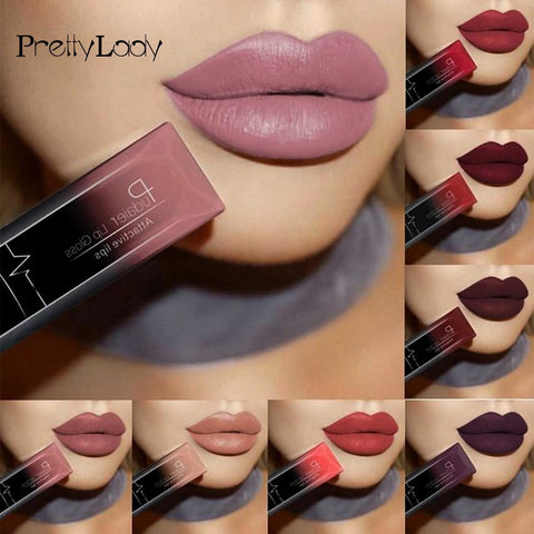 Nude Sexy Lipstick Metallic Lip Gloss Longlasting Pigment Matte Liquid Lipstick Women Fashion Makeup Cosmetic Valentine's GIFT 1