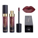 Fexport Cosmetics 12Color Fashion Liquid Matte Lipstick Longlasting Makeup Nude Longwear Lip Gloss for Wholesale Maquiagem F6101