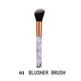 #501 2018 New Fashion Marble Makeup Brush Set Professional Face Eye Shadow Eyeliner Foundation Makeup Brushes  Tool Freeship