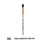 #501 2018 New Fashion Marble Makeup Brush Set Professional Face Eye Shadow Eyeliner Foundation Makeup Brushes  Tool Freeship