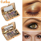 OutTop Beauty Fashion 1Box  10 Colors Shimmer Eyeshadow Eye Shadow Palette Makeup Cosmetic Set 160928 180315 drop ship