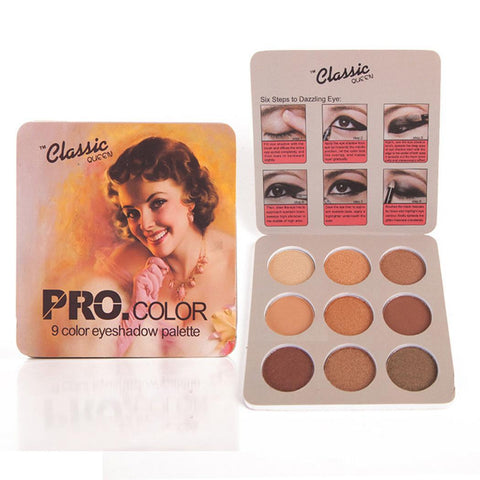 Classic  long-lasting eye palette fashion shiny eye shadow disc 9 colors