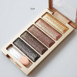New Eyeshadow Palette 5 Color Glitter Eyeshadow Makeup Eye Shadow Palette Fashion Make Up Eyeshadow