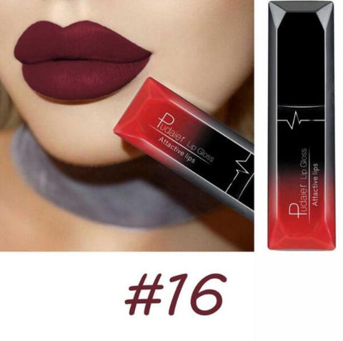 Pudaier 21 Colors Maquiagem Makeup Lipstick Korean Fashion Waterproof Liquid Lipstick Lip Kit Metallic Matte Velvet Lip Gloss