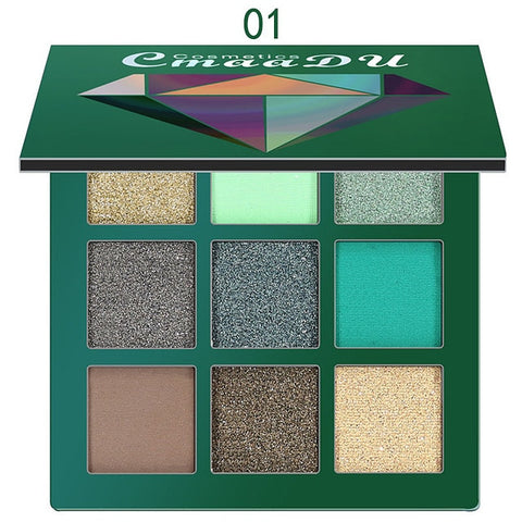 CmaaDu 9 Color Shimmer Glitter Eye Shadow Powder Matte Fashion Makeup Pallete Pigmented Eyeshadow Beauty Cosmetic sombra TSLM1