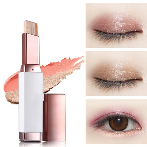 Fashion Eye Shadow Stick Double Color Eyes Makeup Cream Natural Naked Shimmer Glitter Eyeshadow Pencil 998 For Beauty