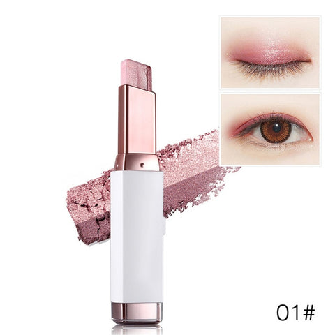 Fashion Eye Shadow Stick Double Color Eyes Makeup Cream Natural Naked Shimmer Glitter Eyeshadow Pencil 998 For Beauty