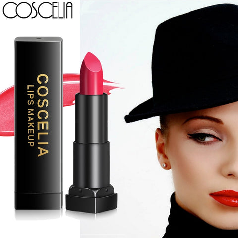 COSCELIA Waterproof Nude Matte Velvet Glossy Lip Gloss Lipstick Lip Sexy Red Lip 12 Colors Women Fashion Makeup Gift