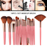18 pcs Makeup Brushes Set Fashion Style Brush Tools Kit Power Foundation Cosmetic EyeShadow Blush Blending Pincel Maquiagem