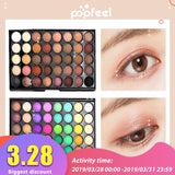 Popfeel 40 colors eye shadow Fashion eyeshadow palette Matte Glitter eye shadow MakeUp Nude MakeUp set Shine Nude Make Up Kit